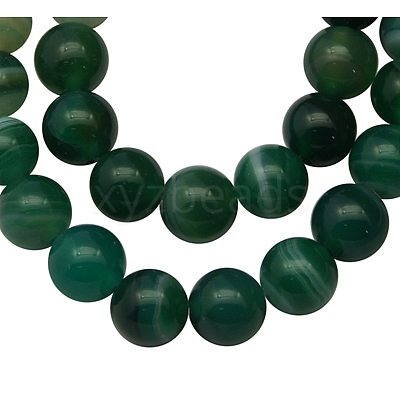 Natural Striped Agate/Banded Agate Beads Strands AGAT-6D-5-1