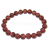 Synthetic Goldstone Beaded Stretch Bracelets B072-8-2