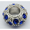 Alloy Rhinestone European Beads CPDL-H998-16-1