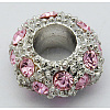 Alloy Rhinestone European Beads CPDL-H998-4-1