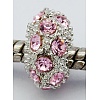 Alloy Rhinestone European Beads CPDL-H998-4-2