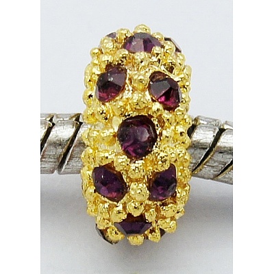 Alloy Rhinestone European Beads CPDL-H997-10-1
