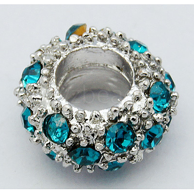Alloy Rhinestone European Beads CPDL-H998-13-1
