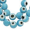 Handmade Italianate Lampwork Beads Strands D217-8mm-2-2