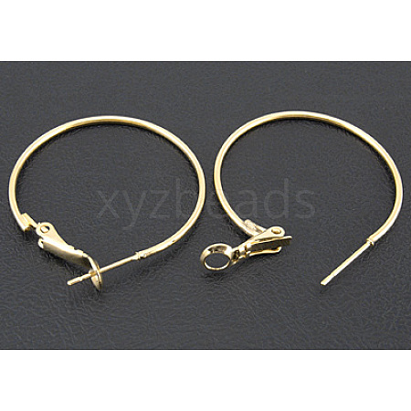 Brass Hoop Earrings EC108-2NFG-1