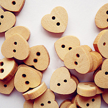 Lovely 2-hole Basic Sewing Button in Heart Shape NNA0Z9E