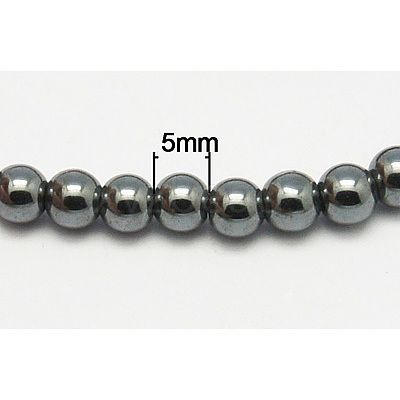 Non-Magnetic Synthetic Hematite Beads Strands G-D015-8-1