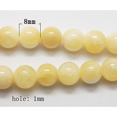 Natural Yellow Jade Beads G-Q277-1-1