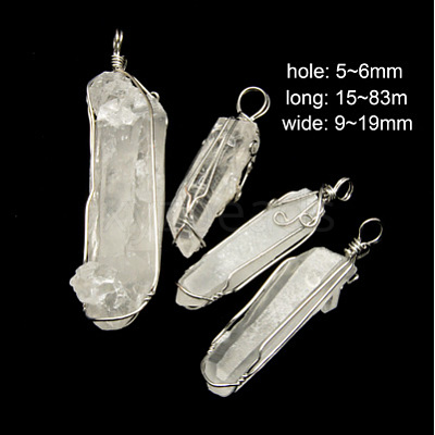Wire Wrapped Stone Pendant G-Q623-M-1