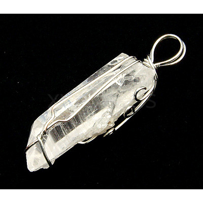 Wire Wrapped Stone Pendant G-Q623-M-1