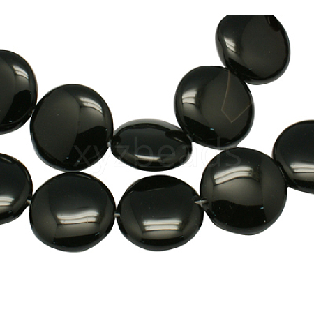 Natural Black Onyx Beads Strands G-H1310-1-1