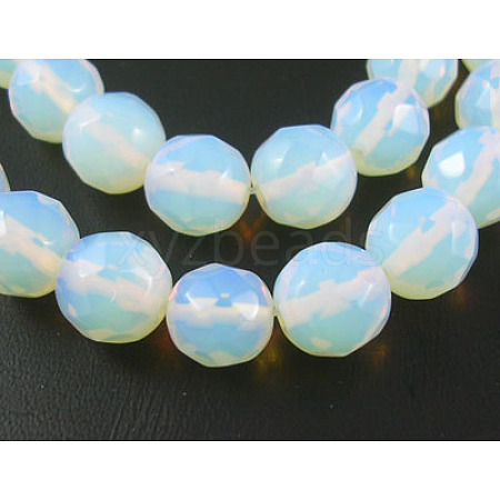 Opalite Beads Strands GSF10mmC081-1