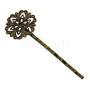 Brass Hair Bobby Pin Findings HJEW-H011-AB-1