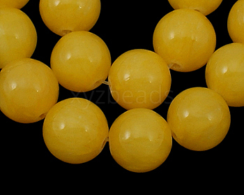 Wholesale Natural Yellow Jade Beads Strands - xyzbeads.com
