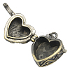 Heart Brass Enamel Prayer Box Pendants KK-24X21-AB-2