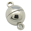 304 Stainless Steel Magnetic Clasps with Loops KK-25X15-2-1