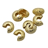Brass Crimp Beads Covers KK-G015-G-1