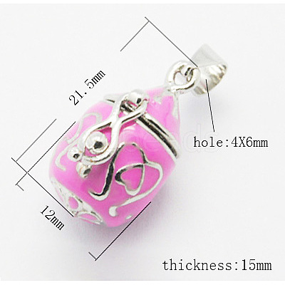 Brass Prayer Box Pendants KK-Q199-4-1