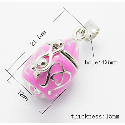 Brass Prayer Box Pendants KK-Q199-M-1