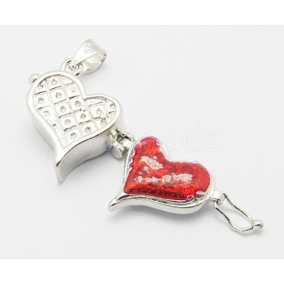 Brass Prayer Box Pendants KK-Q200-1-1