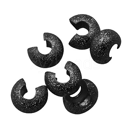 Brass Crimp Beads Covers KK-G017-B-1