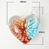 Handmade Inner Flower Lampwork Pendants LAMP-D467-M-2