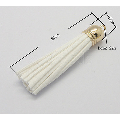 Faux Suede Cord Tassel Big Pendant Decoration LW-N001-8-1