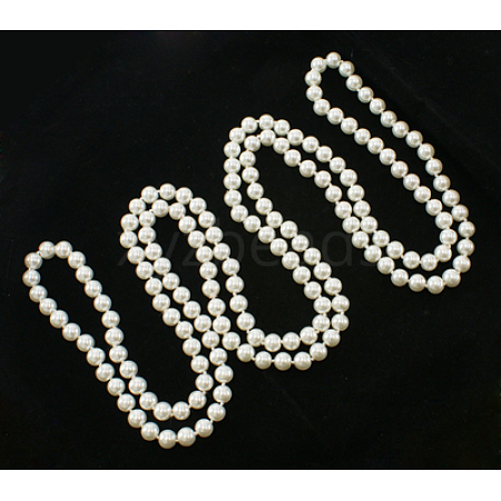 Glass Pearl Beaded Necklaces N193-39-1