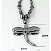 Magnetic Synthetic Hematite Necklaces NJEW-C023-14-2