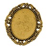 Alloy Cabochon Settings PALLOY-A15623-AG-NF-1