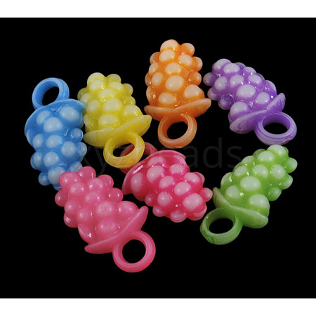 Acrylic 3D Grape Charms PAB2845Y-1