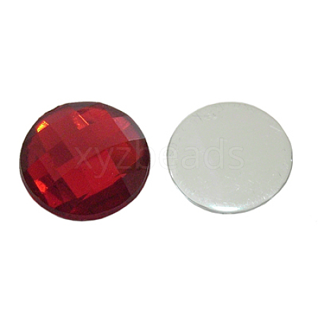 Acrylic Rhinestone Flat Back Cabochons PQO-12mm17-1