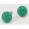 Sexy Valentines Day Gifts for Her 925 Sterling Silver Austrian Crystal Rhinestone Ball Stud Earrings Q286J041-1