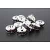 Brass Rhinestone Spacer Beads RB-A004-5-1