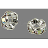 Brass Rhinestone Spacer Beads RB-A014-L12mm-28S-1