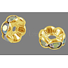 Brass Rhinestone Spacer Beads RB-A014-L6mm-28G-NF-1