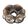 Brass Rhinestone Spacer Beads RB-A014-L7mm-01R-NF-1