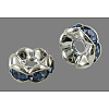 Brass Rhinestone Spacer Beads RB-A014-L8mm-04S-NF-1