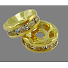 Brass Rhinestone Spacer Beads RB-A014-Z12mm-01G-1