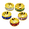 Brass Rhinestone Spacer Beads RB-A014-Z8mm-G-1