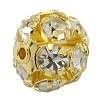 Brass Rhinestone Beads RB-A019-12mm-01G-1