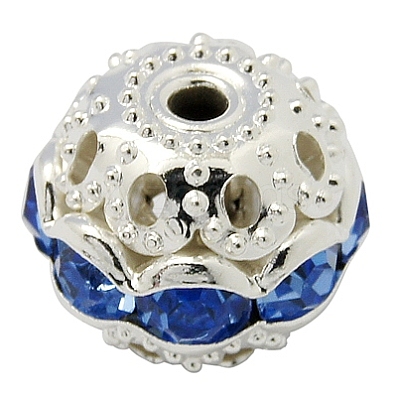 Brass Rhinestone Beads RB-A011-10mm-04S-1