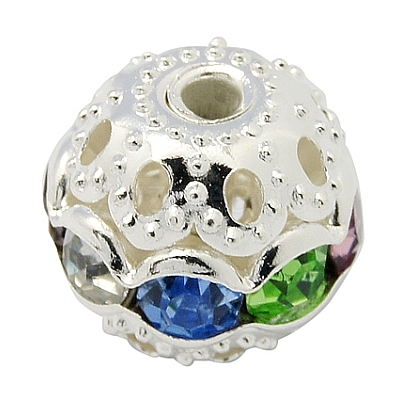 Brass Rhinestone Beads RB-A011-10mm-37S-1