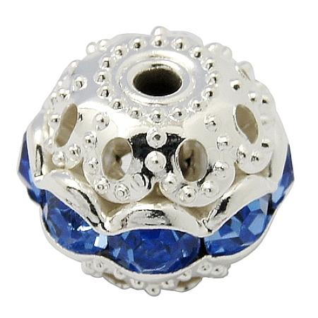 Brass Rhinestone Beads RB-A011-10mm-04S-1