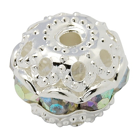 Brass Rhinestone Beads RB-A011-10mm-28S-1