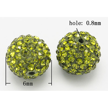 Grade A Rhinestone Pave Disco Ball Beads RB-Q100-3-1