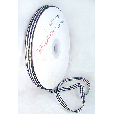 Double Face Gingham Ribbon Satin Ribbon RC7mm-02-1
