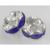 Brass Rhinestone Spacer Beads RSB030NF-15-1