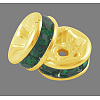 Brass Grade A Rhinestone Spacer Beads RSB036NF-12G-1