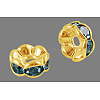 Grade A Brass Rhinestone Spacer Beads RSB160NF-13G-1